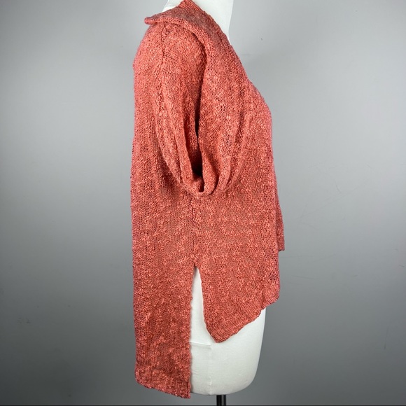 Like NEW-Somedays Lovin, V-neck Sweater, Long Back/Crop Front, See-Thru, XS - Picture 2 of 16